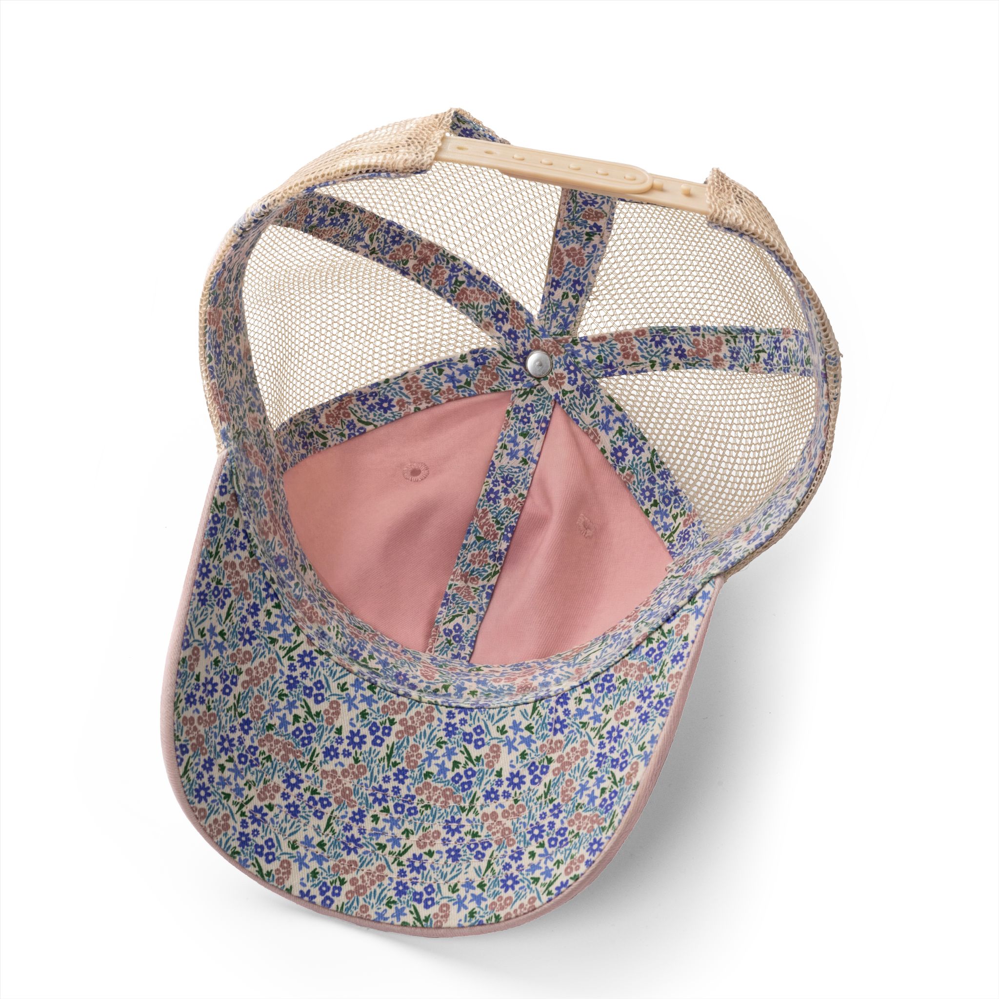 women's mesh-back cap DUsty Pink / Floral underneath