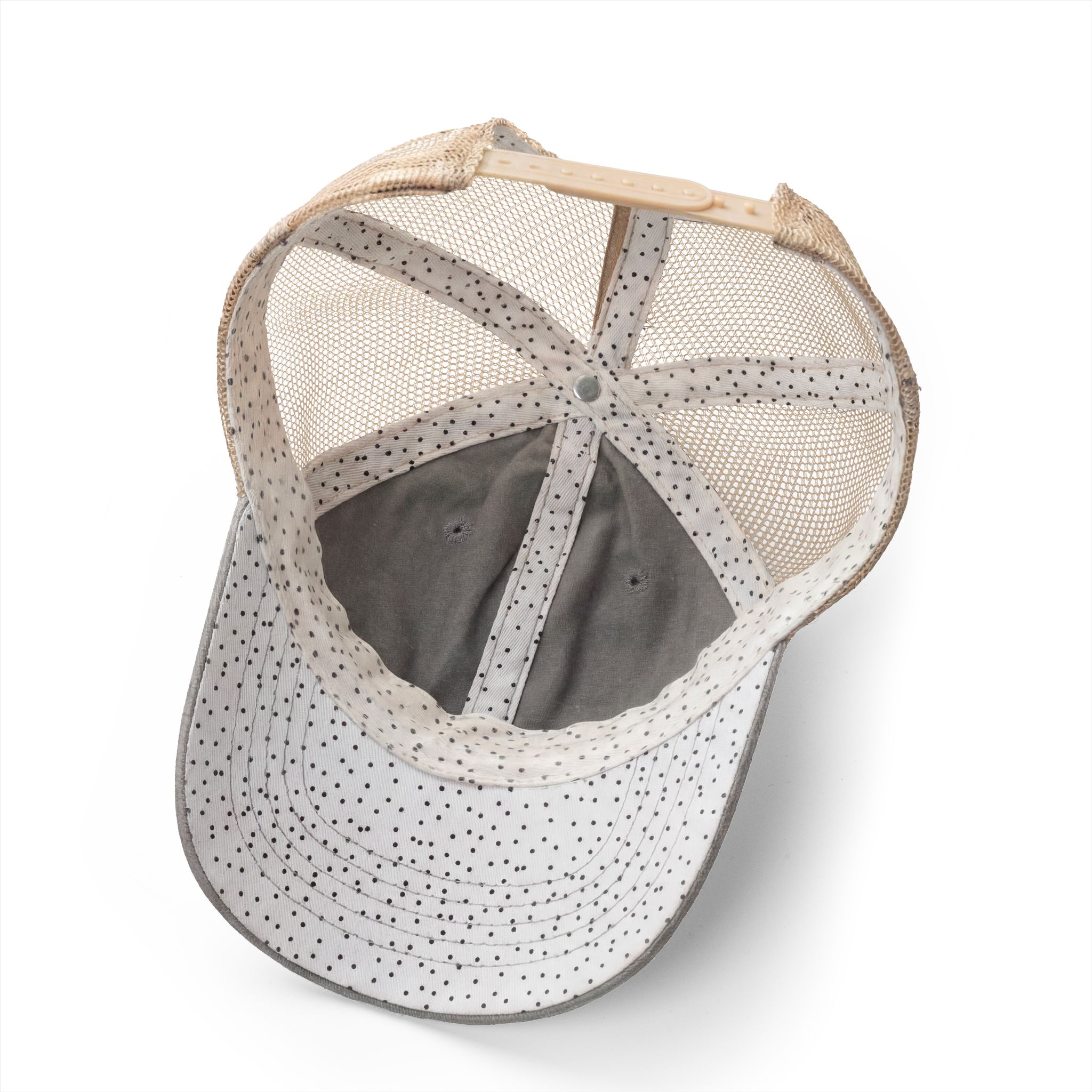 women's mesh-back cap Light Grey / Polka Dots underneath