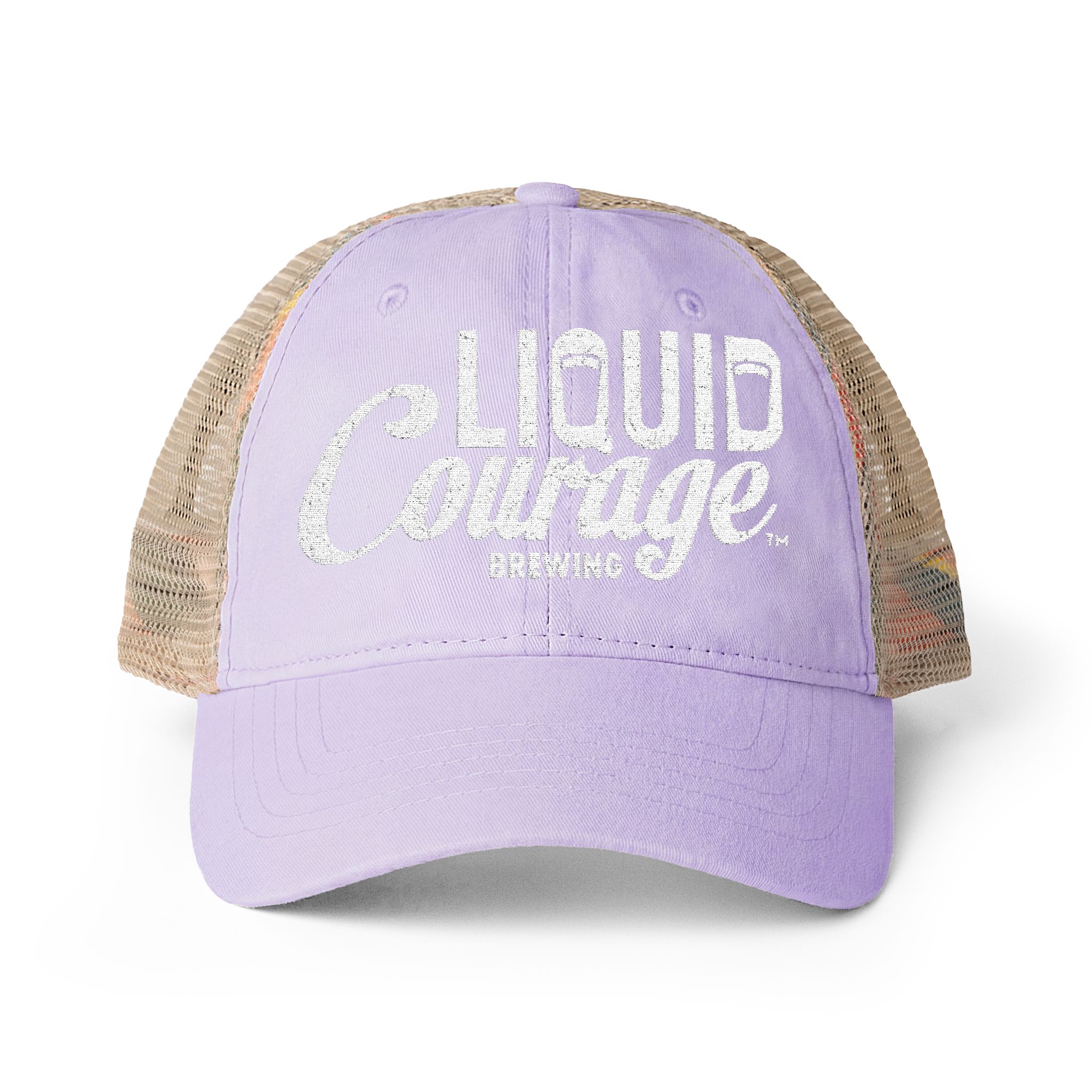 women's mesh-back cap Lavender / Stripes front