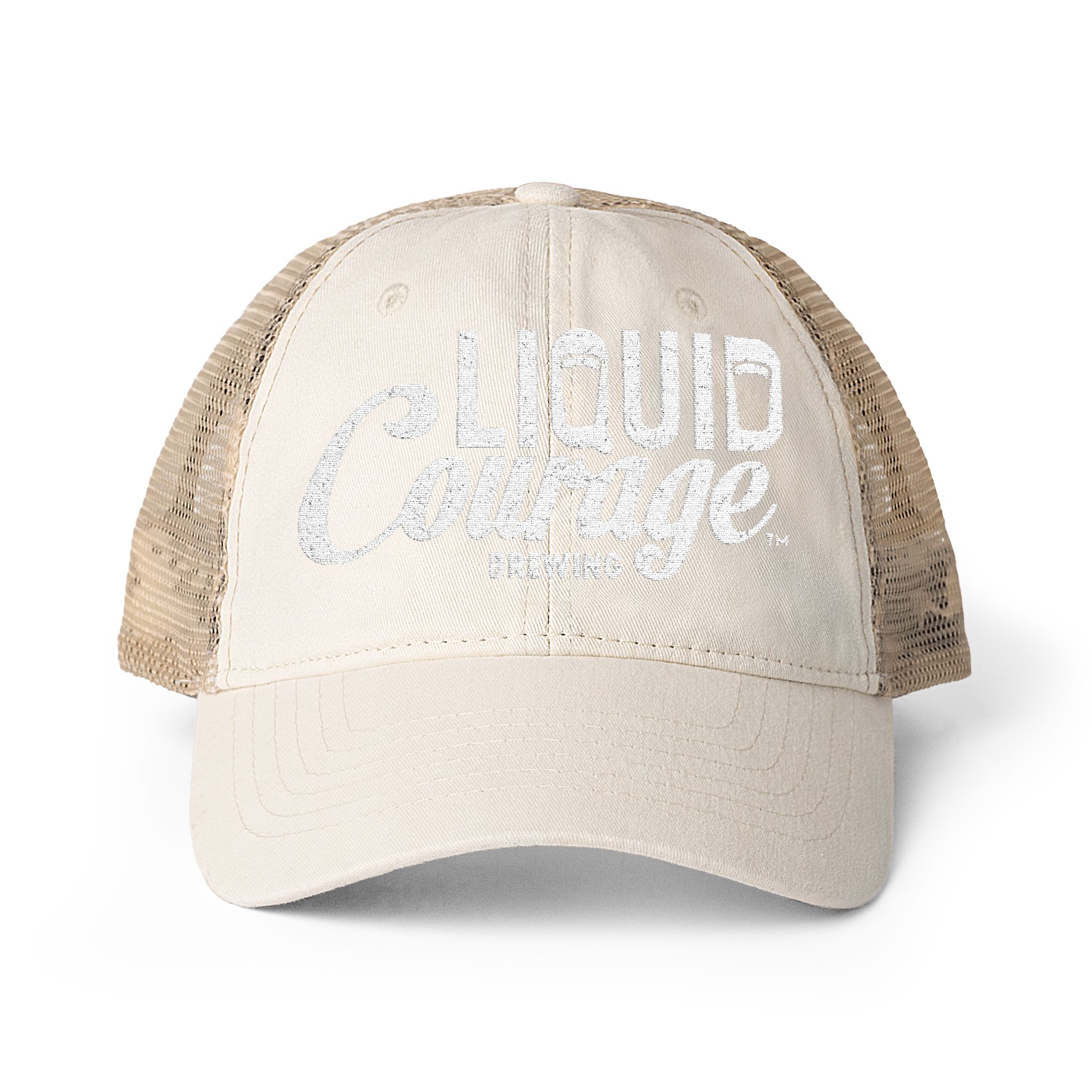 women's mesh-back cap Vanilla / Longhorn / Khaki front