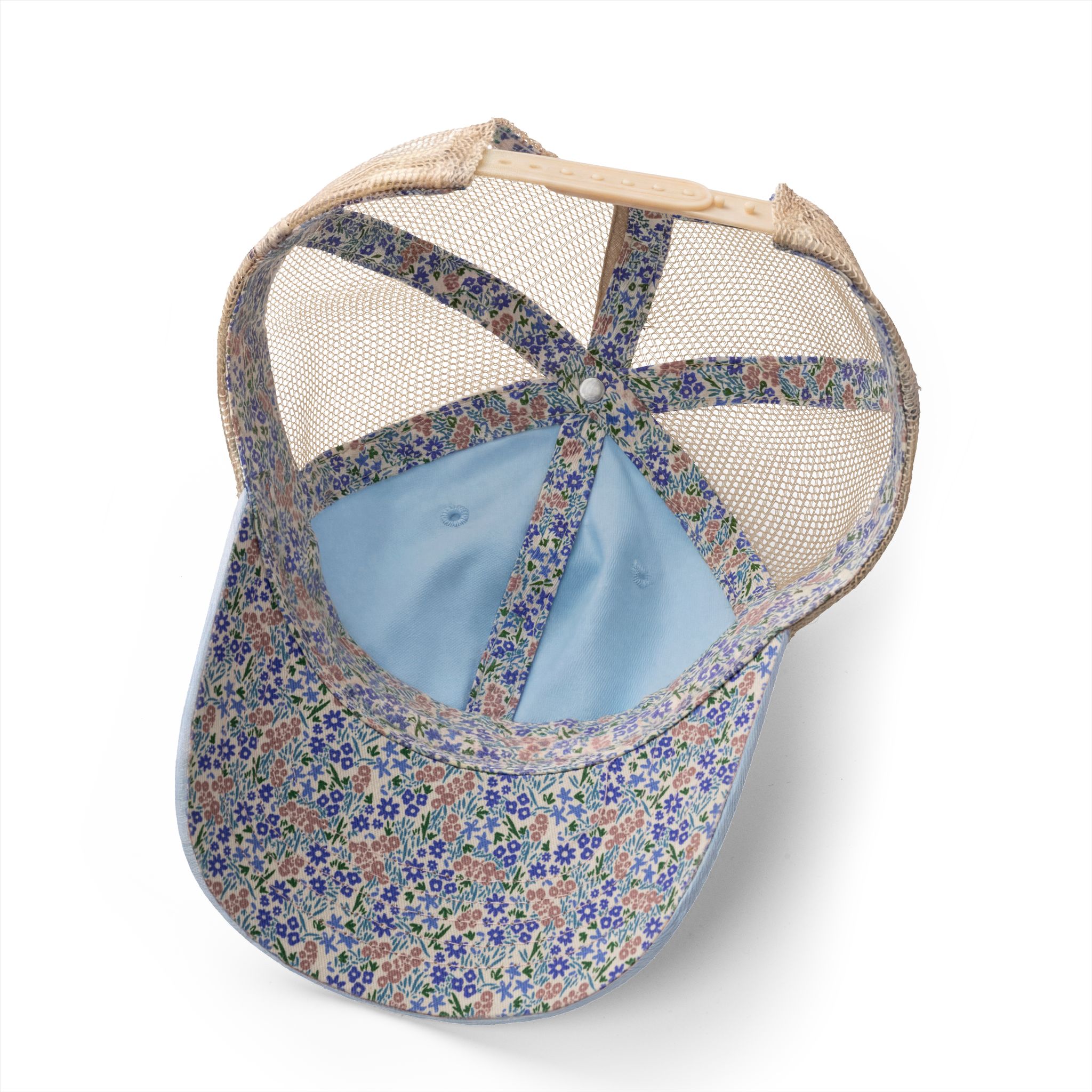 women's mesh-back cap Cashmere Blue / Floral underneath